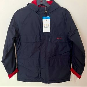 NWTs Barbour Boys’ Deptford Waterproof Hooded Jacket. Sz. XL